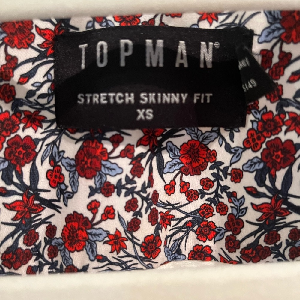 Topman short sleeve shirt stretch Skinny XS